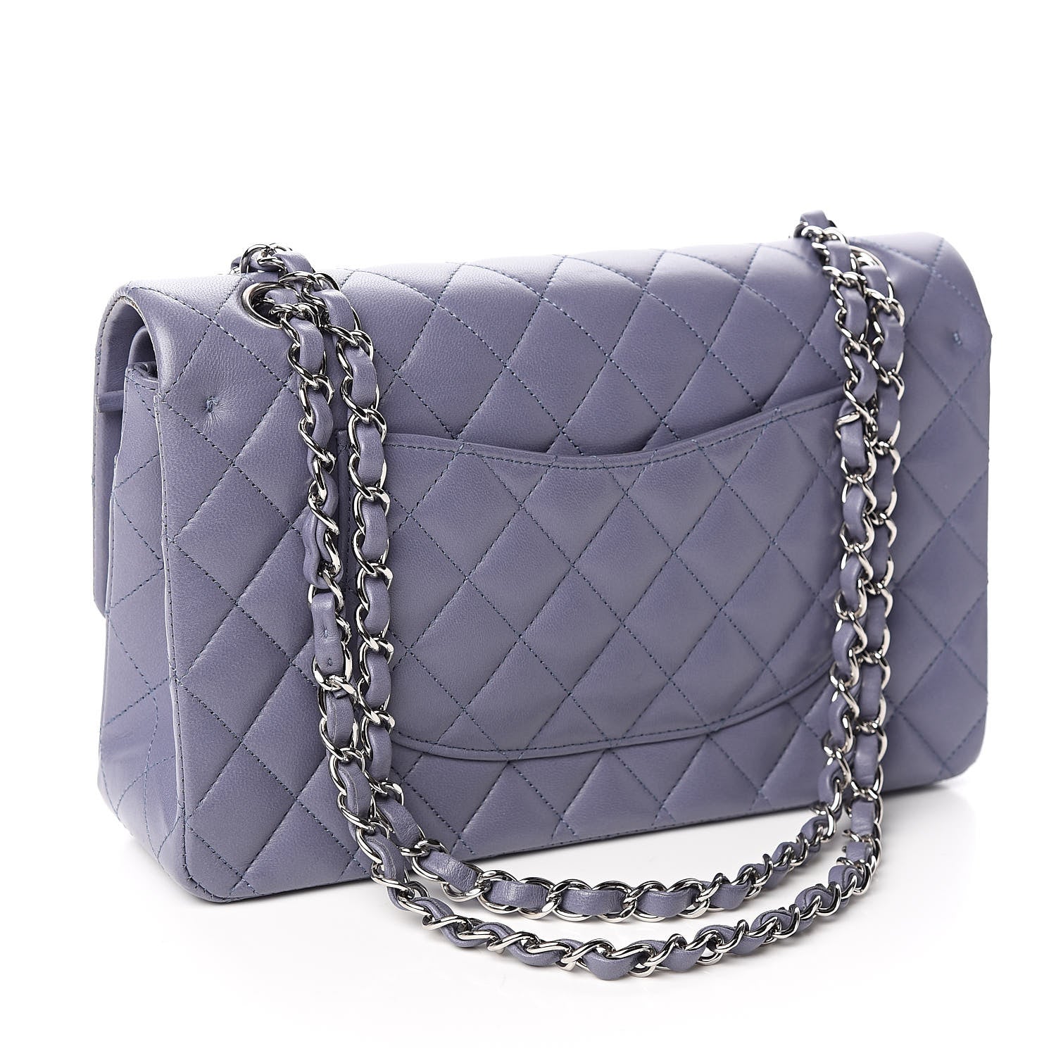 Chanel Lambskin Quilted Medium Double Flap Light Purple 3 of 11