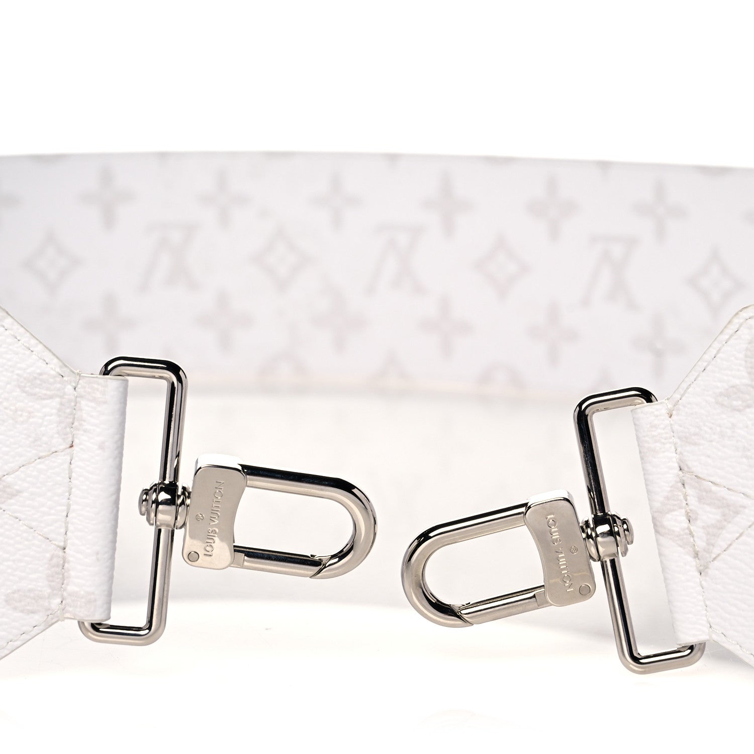 Louis Vuitton Monogram Shoulder Strap 80 MM White 3 of 6