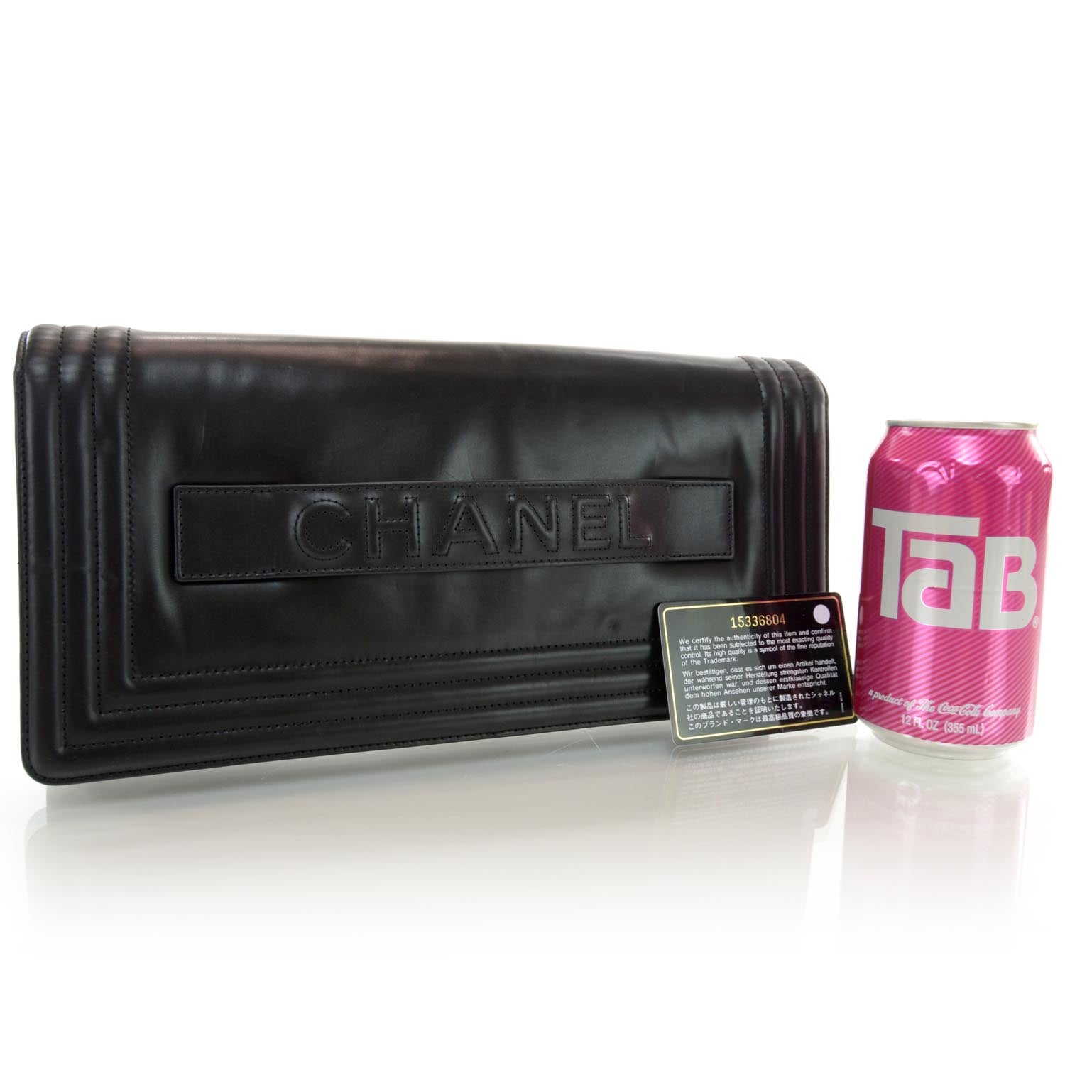 Chanel Jumbo Boy Clutch Black 2 of 8