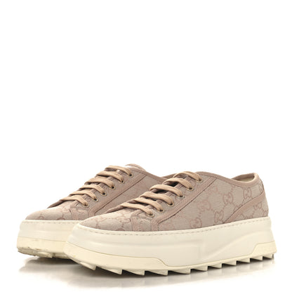 Gucci GG Monogram Womens 1977 Tennis Platform 52mm Sneakers 39 Skin Rose 4 of 8
