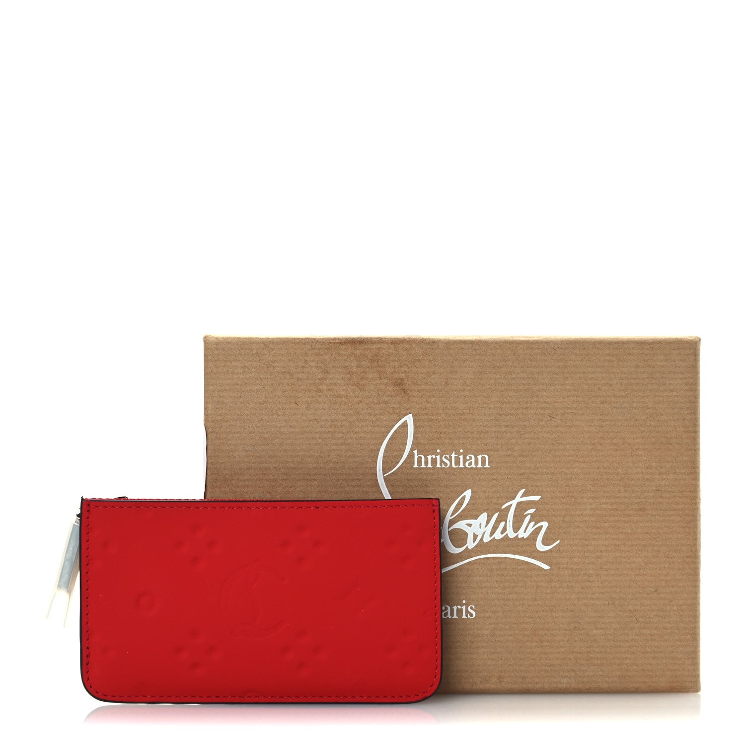 Christian Louboutin Calfskin Loubinthesky Credilou Zipped Card Holder Loubi 9 of 9