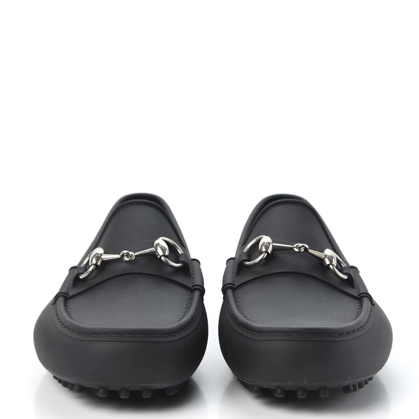 Rubber Mens Horsebit Driver Loafers 7 Black