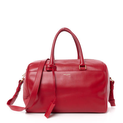 Saint Laurent Calfskin Classic Duffle 6 Red 1 of 13