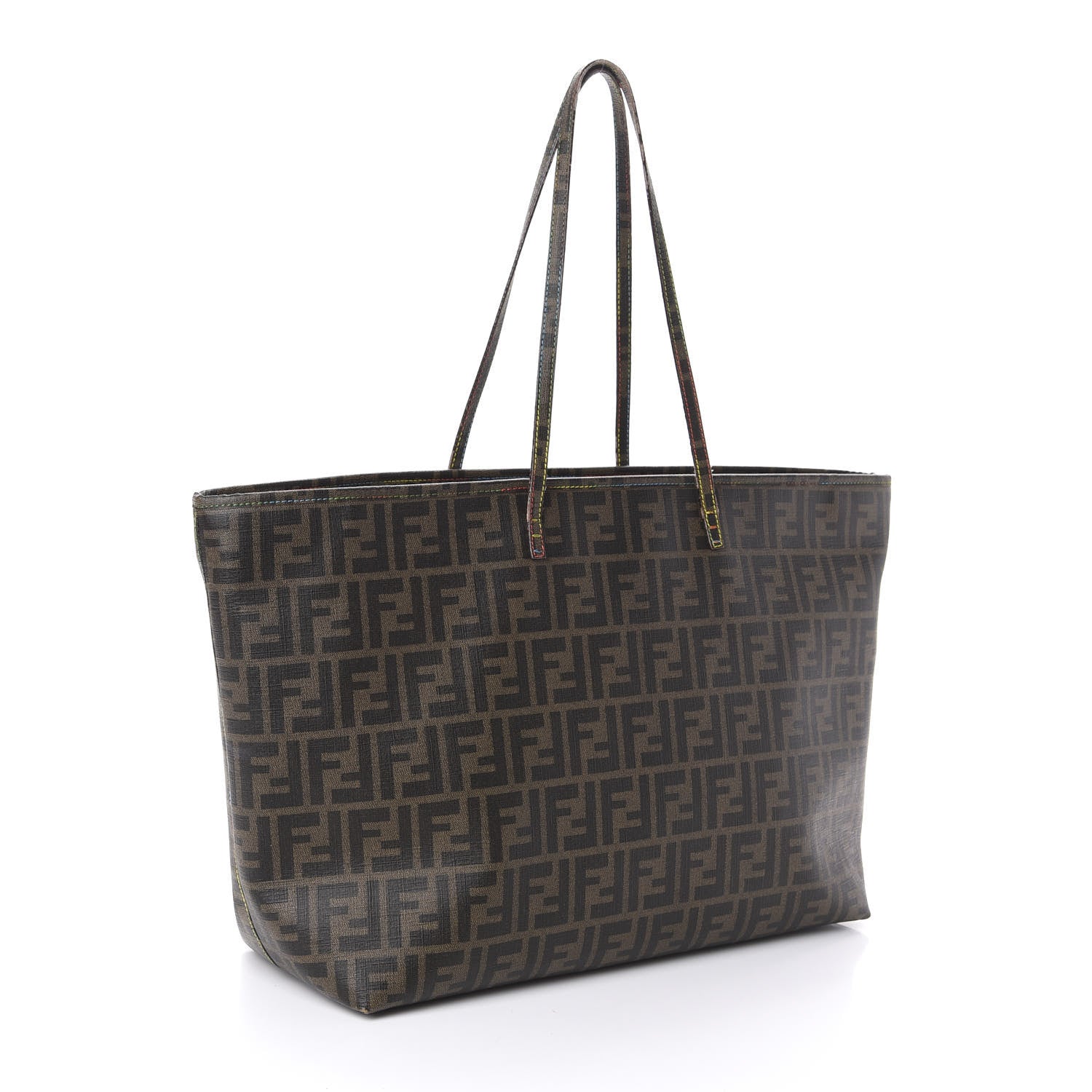 Fendi Zucca Spalmati Print Large Roll Tote Tobacco Multicolor 3 of 22