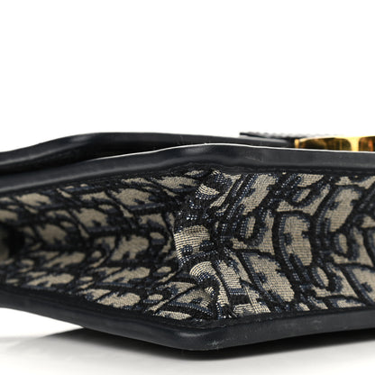 Christian Dior Oblique 30 Montaigne Flap Bag Blue 8 of 9