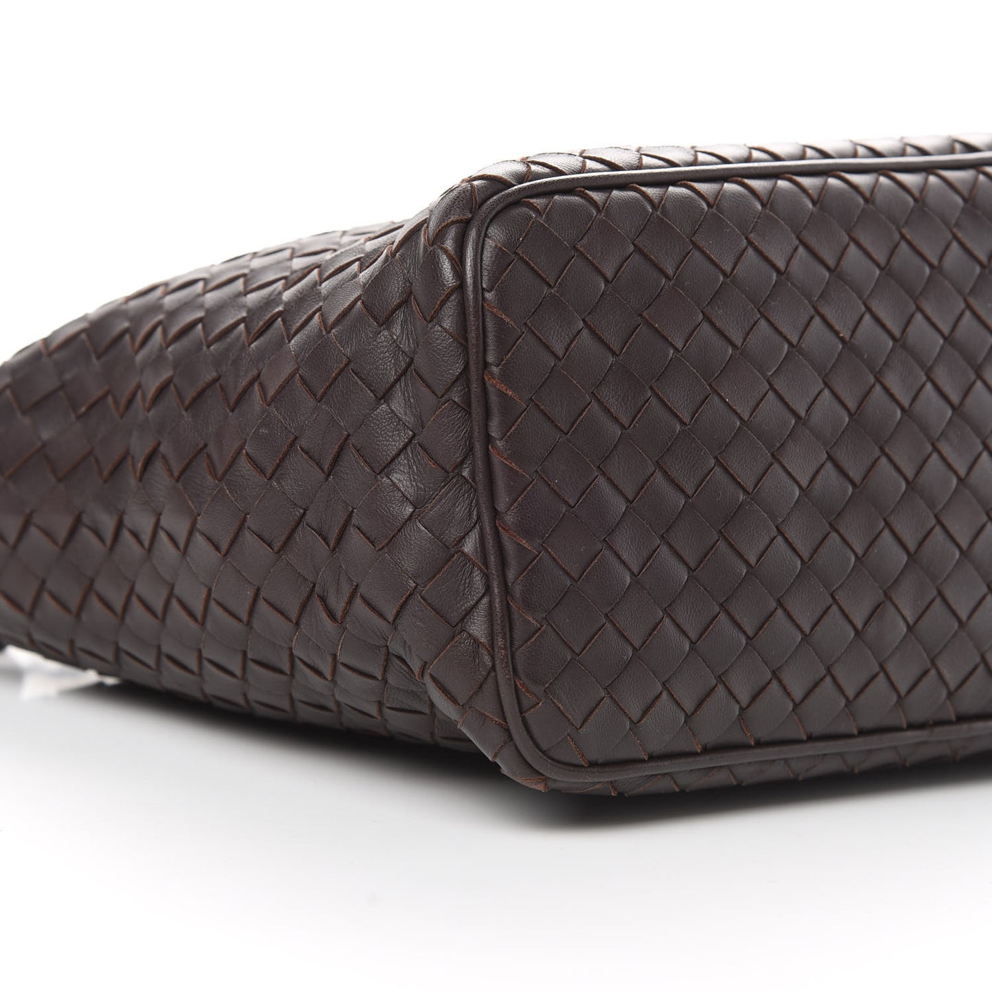 Nappa Intrecciato Small Shoulder Bag Ebano