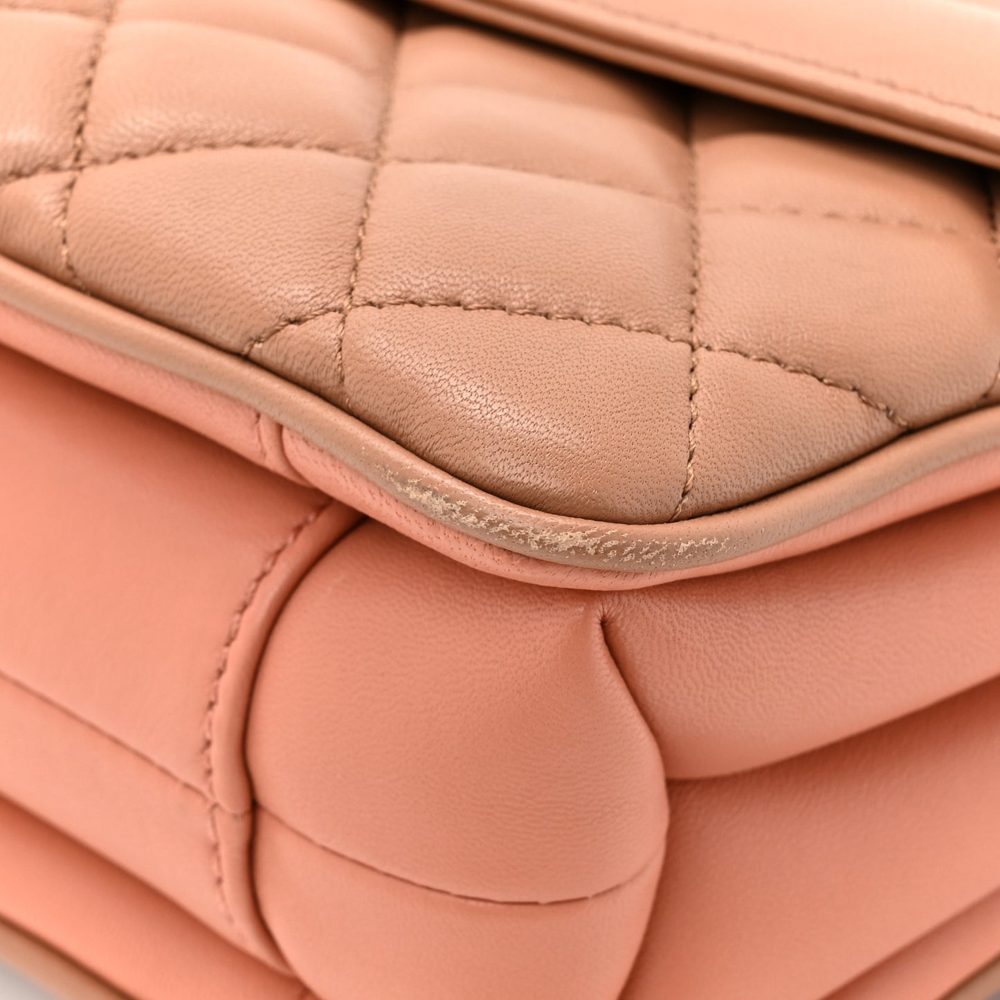 Lambskin Quilted Medium Coco Vintage Flap Beige