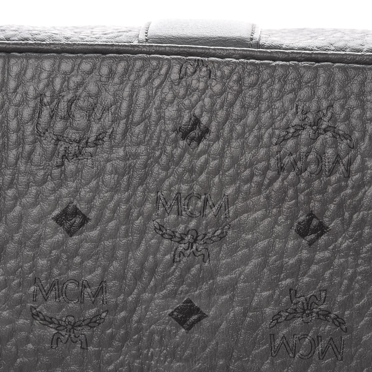 MCM Visetos Medium Liz Reversible Shopper Tote Phantom Grey 17 of 17