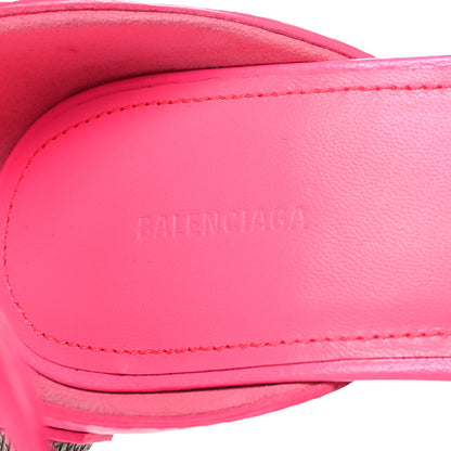Balenciaga Agneau Arena Cagole 110mm Sandals 38 Fluo Pink 9 of 10