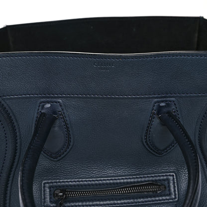 Celine Grained Calfskin Medium Phantom Luggage Indigo 12 of 18
