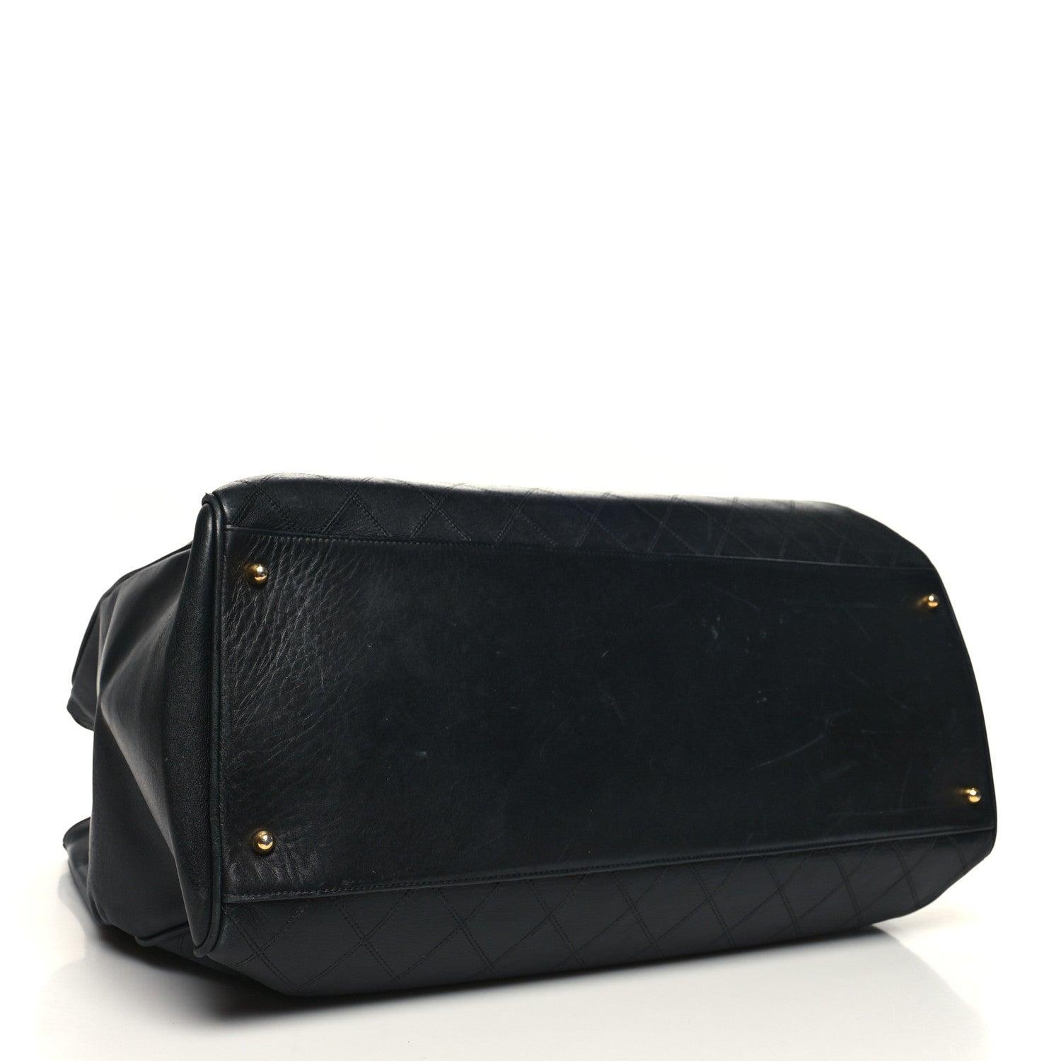 Chanel Calfskin Stitched XL Weekender Black 4 of 19