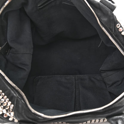 Saint Laurent Calfskin Studded Easy Sac Black 5 of 16