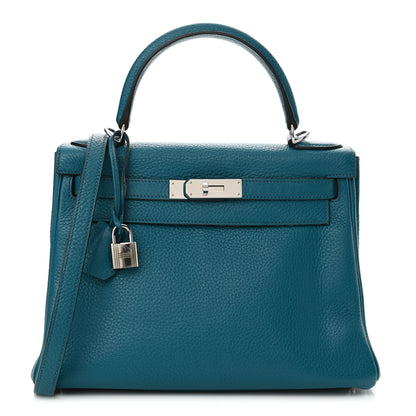 Hermes Taurillon Clemence Kelly Retourne 28 Bleu Izmir 1 of 18
