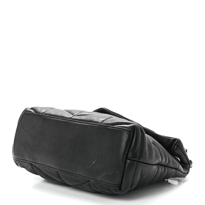 Saint Laurent Lambskin Quilted Small Loulou Puffer Monogram Chain Satchel Black 10 of 12