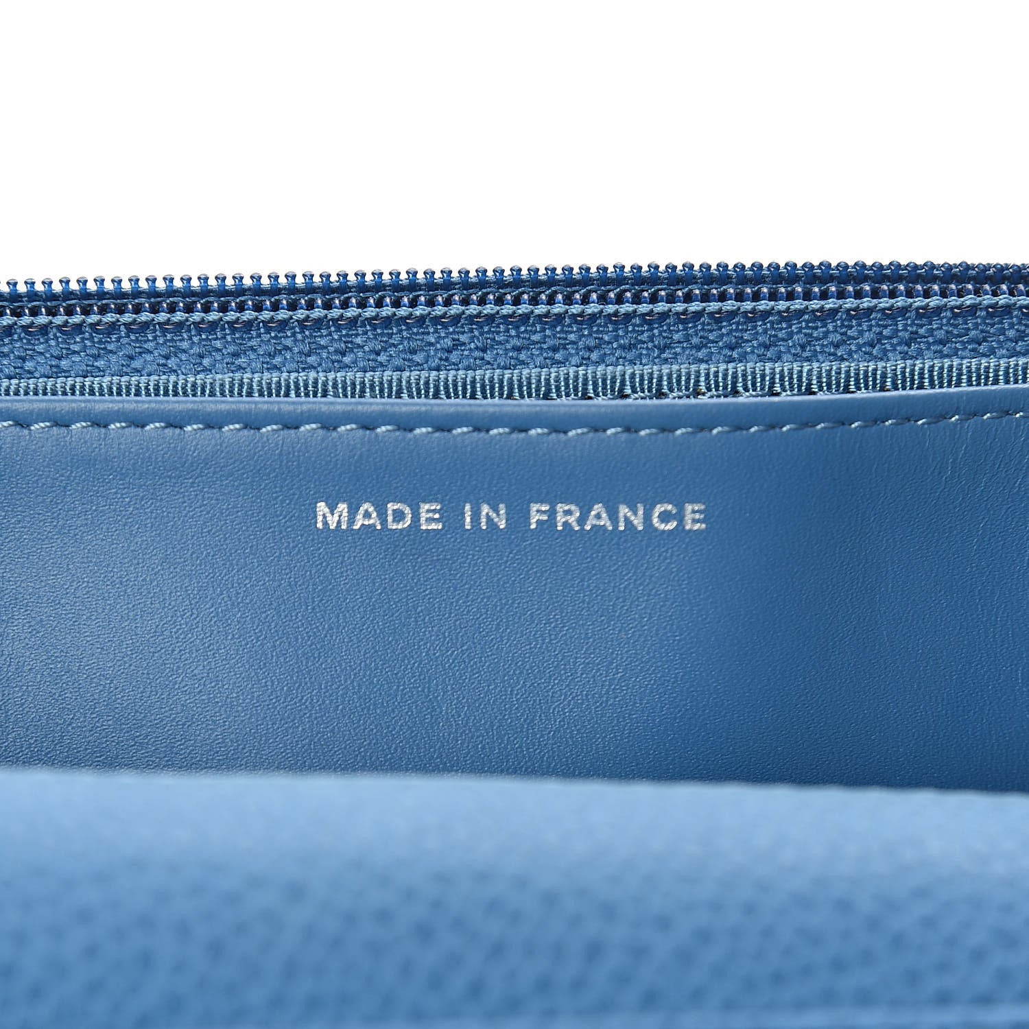 Chanel Iridescent Caviar Quilted Wallet On Chain WOC Blue 7 of 13