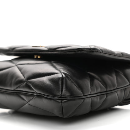 Saint Laurent Lambskin Quilted Le 57 Diamond Shoulder Bag Black 9 of 11