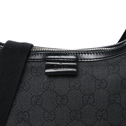 Gucci Denim Monogram Shoulder Bag Black 8 of 10