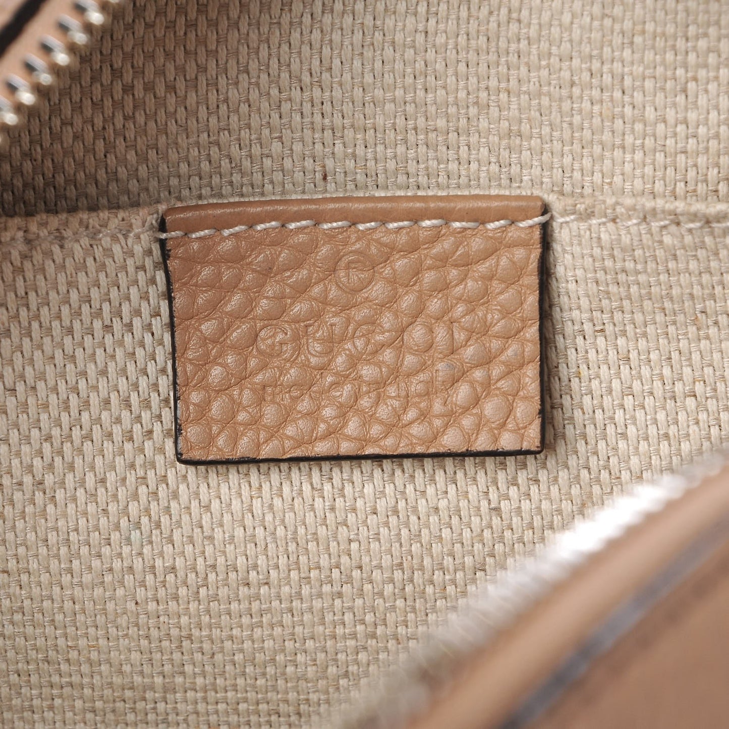 Pebbled Calfskin Small Soho Disco Bag Camelia