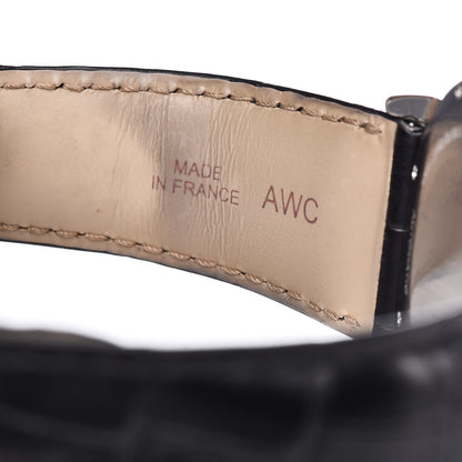 Cartier Stainless Steel Alligator 42mm Ronde Croisiere De Cartier Automatic Watch Black 8 of 9