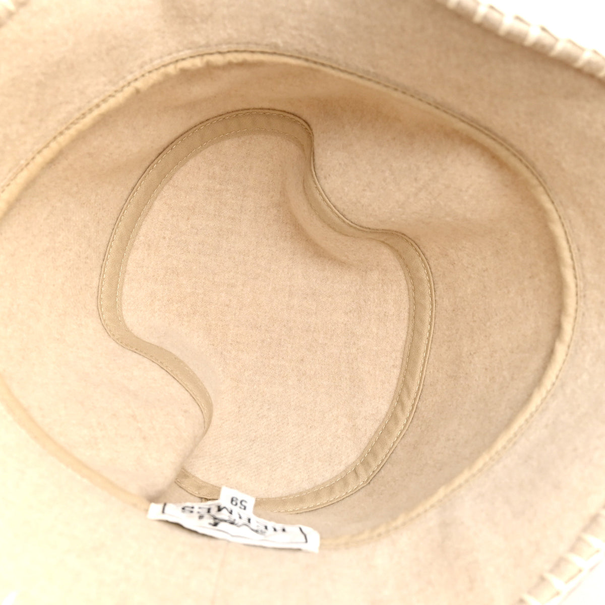 Wool Cashmere Harper H Point Avalon Bucket Hat 59 Corde Ecru