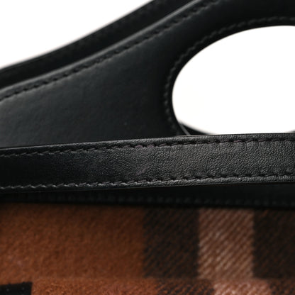 Burberry Smooth Calfskin Cashmere Check Mini Pocket Bag Brown 9 of 9
