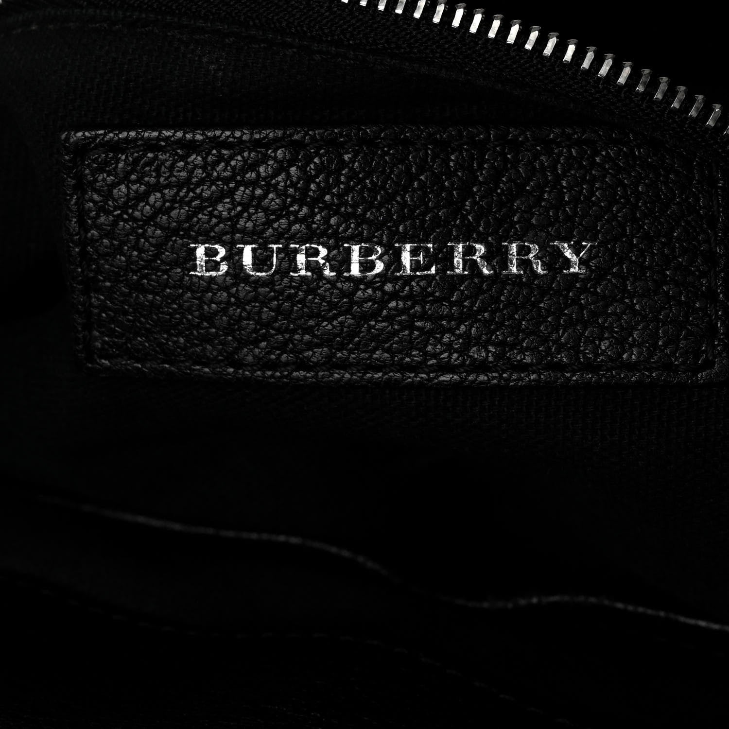 Burberry Goatskin Vintage Check Small Banner Tote Black 6 of 10