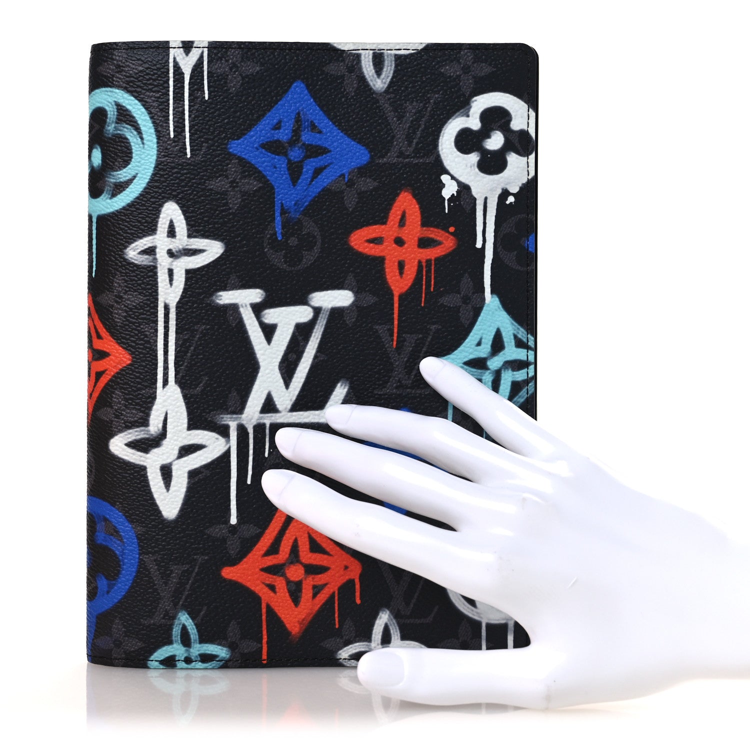 Louis Vuitton Monogram Eclipse LV Graffiti Auguste Notebook Cover