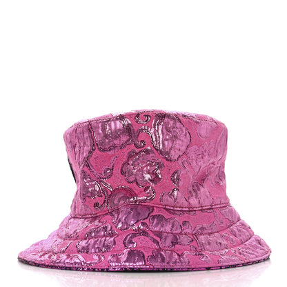 Gucci Canvas Lame GG Monogram Reversible Bucket Hat S Fuxia Pink 4 of 14