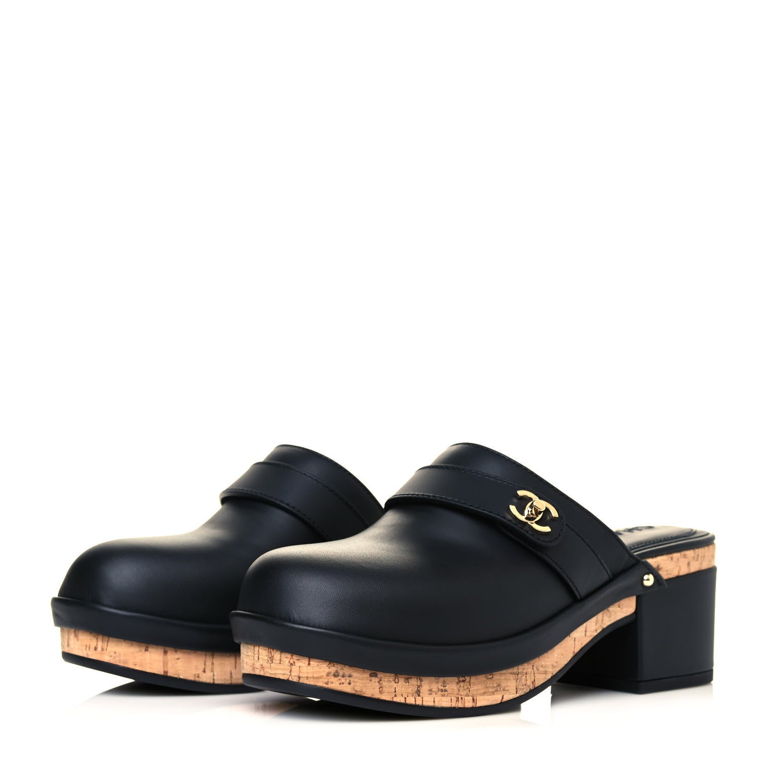 Chanel Calfskin CC Turn Lock Clogs 35 Black 5 of 18