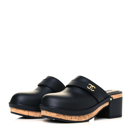 Chanel Calfskin CC Turn Lock Clogs 35 Black 5 of 18