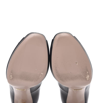 Gucci Malaga Kid Horsebit Peep Toe Pumps 40.5 Black 7 of 11