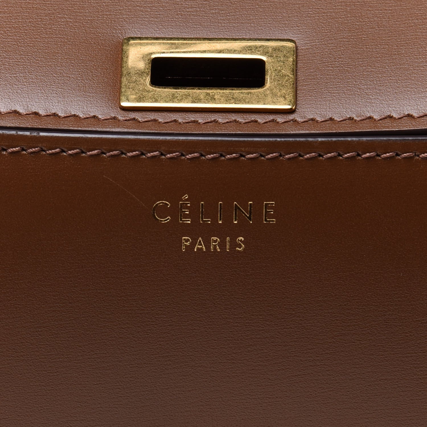 Celine Box Calfskin Medium Classic Box Flap Bag Camel 6 of 14