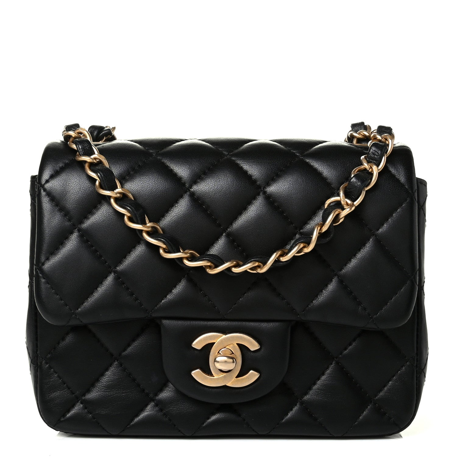 Chanel Lambskin Quilted Mini Square Flap Black 1 of 4