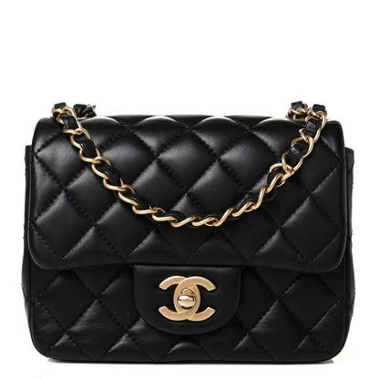 Chanel Lambskin Quilted Mini Square Flap Black 1 of 4