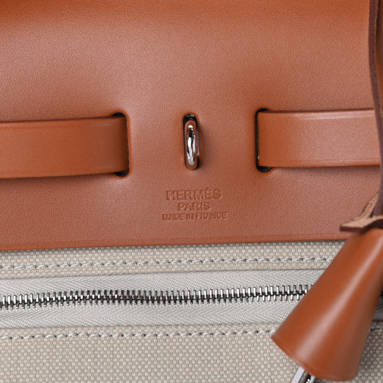 Hermes Vache Hunter Criss Viking Herbag Zip Retourne 31 PM Beton Fauve 6 of 8
