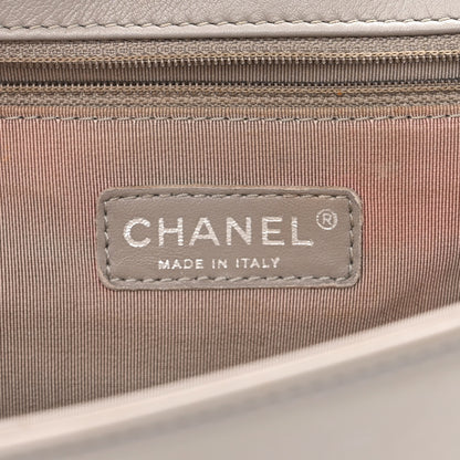 Chanel Calfskin Ombre Quilted Large Boy Flap Grey Beige 6 of 20