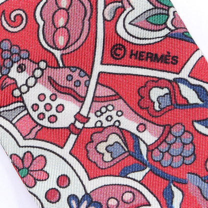 Hermes Silk Au Pays Des Oiseaux Fleurs Twilly 4 of 4