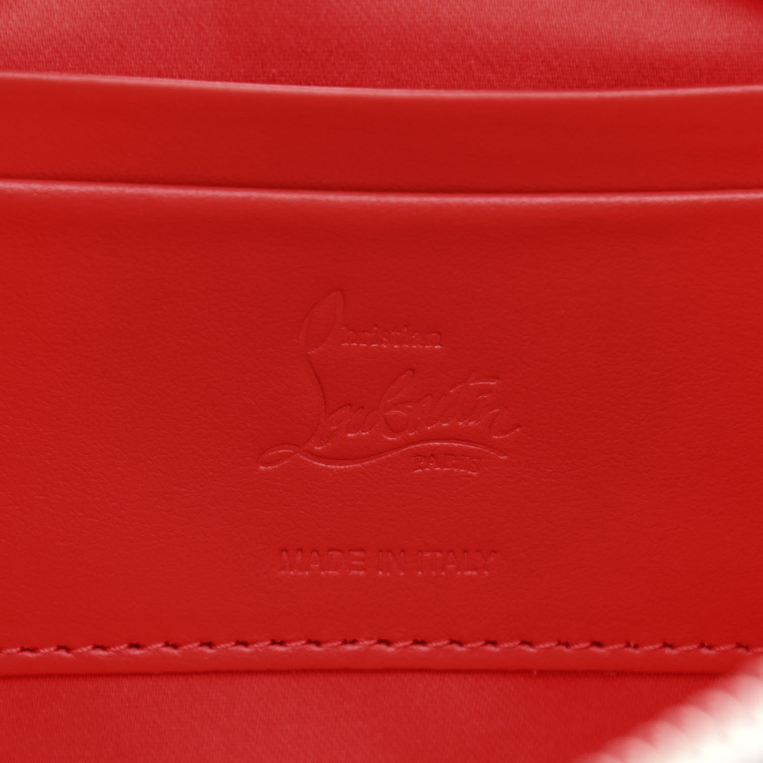 Christian Louboutin Glitter Calfskin Loubila Chain Clutch Silver 5 of 8