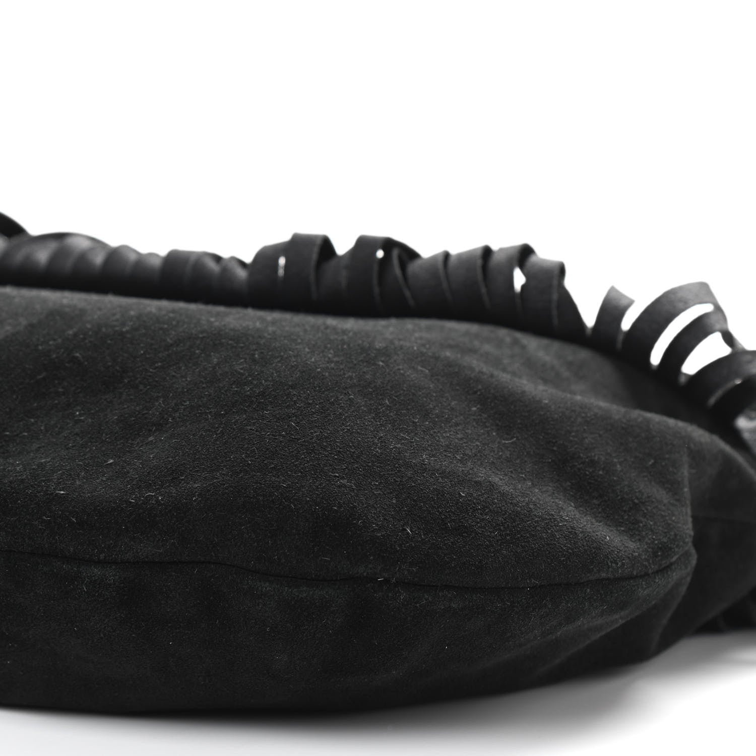 Saint Laurent Suede Boheme Fringe Hobo Black 10 of 11