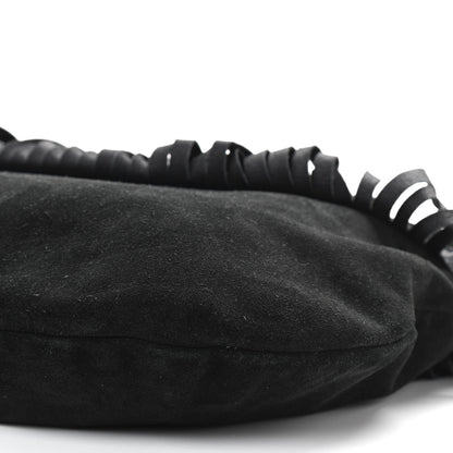 Saint Laurent Suede Boheme Fringe Hobo Black 10 of 11