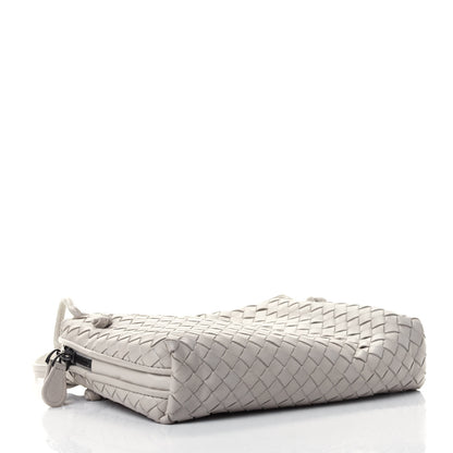 Bottega Veneta Nappa Intrecciato Nodini Crossbody Messenger Grey 3 of 4