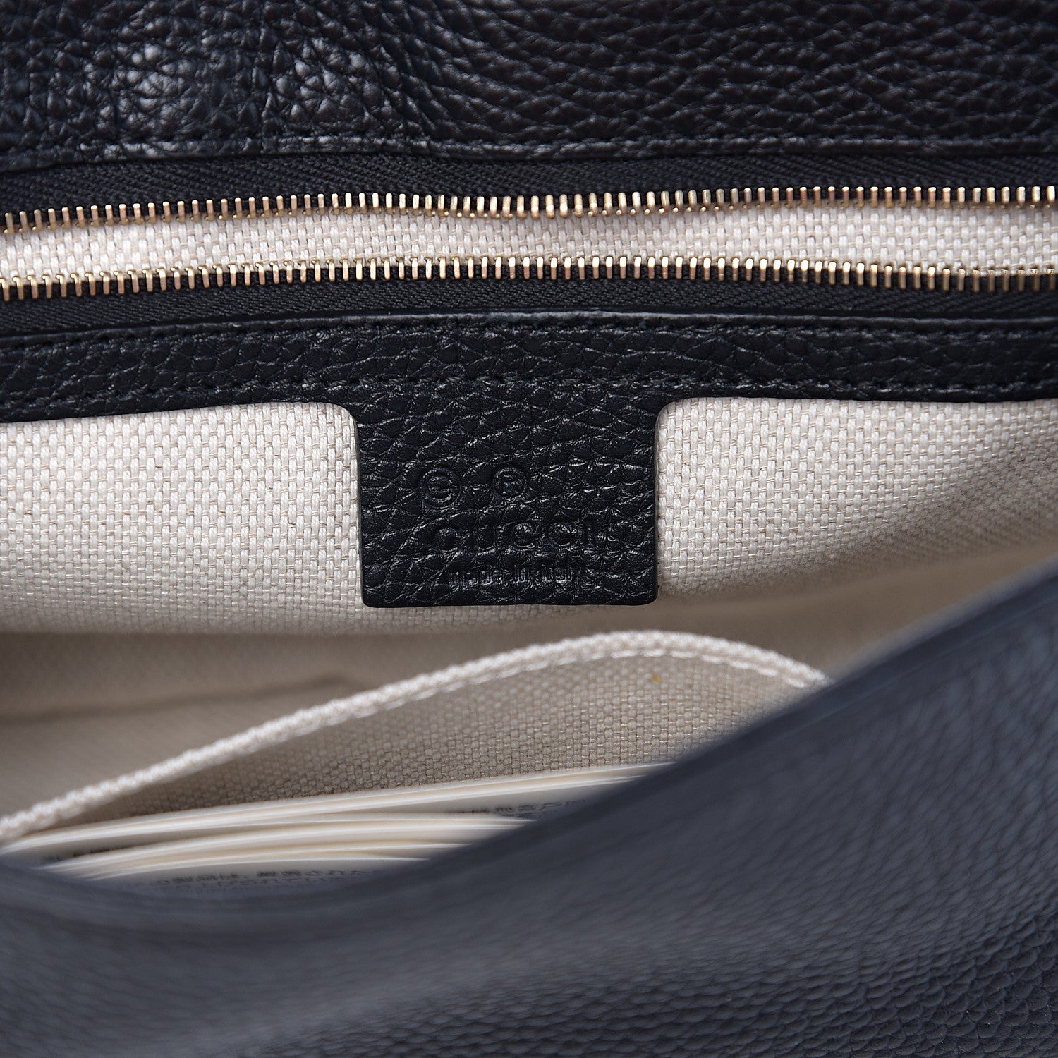 Gucci Pebbled Calfskin Medium Soho Flap Crossbody Black 5 of 9