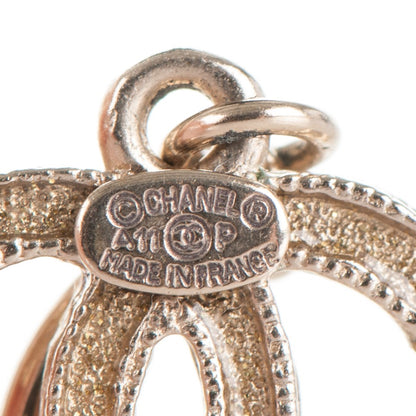 Chanel Crystal CC Drop Earrings Gold 3 of 4