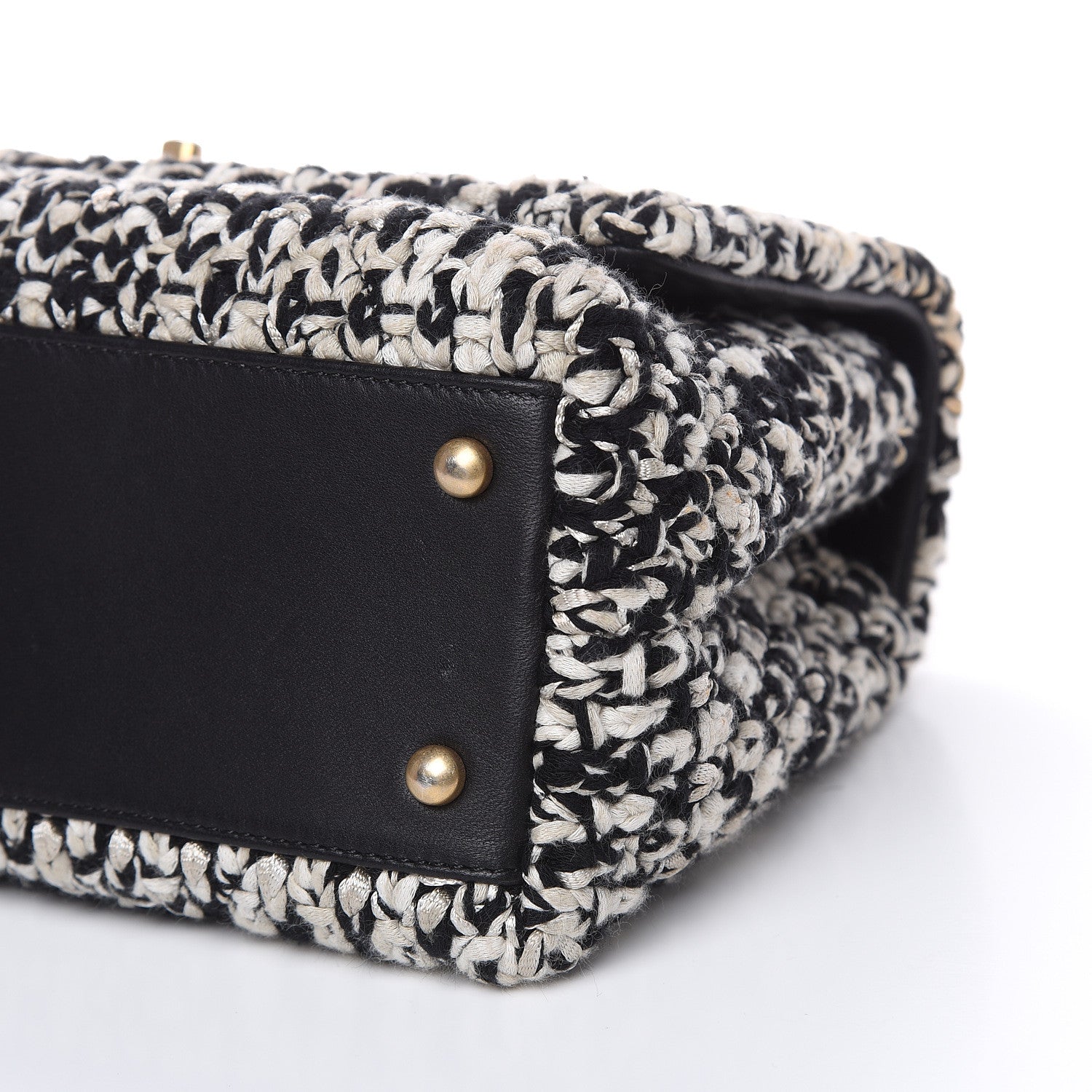 Chanel Crochet Small Coco Handle Flap Black Beige 9 of 18
