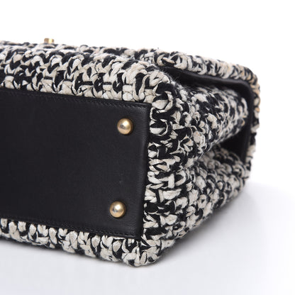 Chanel Crochet Small Coco Handle Flap Black Beige 9 of 18