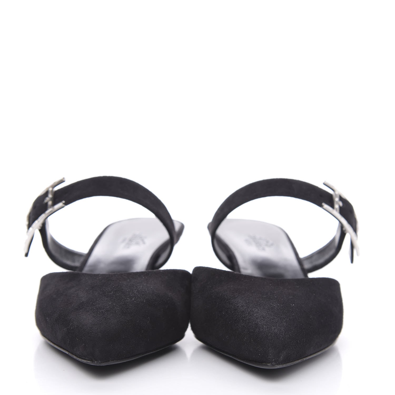 Hermes Suede Goatskin Blink Mule 37 Black 2 of 9