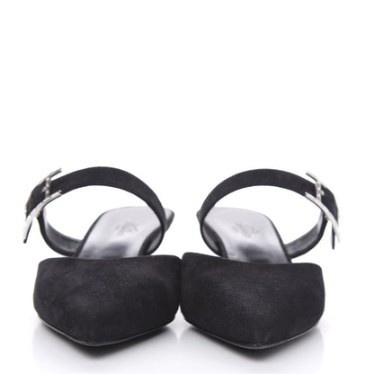 Hermes Suede Goatskin Blink Mule 37 Black 2 of 9