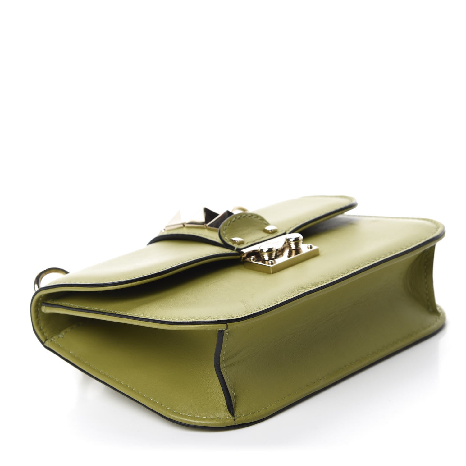 Valentino Garavani Vitello Small Glam Lock Rockstud Flap Green 4 of 13