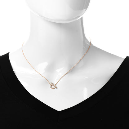 Hermes 18K Rose Gold Diamond Finesse Pendant Necklace 2 of 5