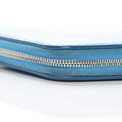 Celine Drummed Calfskin Zip Around Organizer Wallet Turquoise 15 of 17